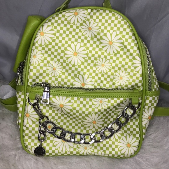 NWT Madden NYC Daisy Floral Zip Chain Mini Backpack with Matching Wallet Pouch - Picture 12 of 12